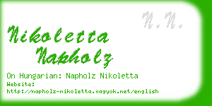 nikoletta napholz business card